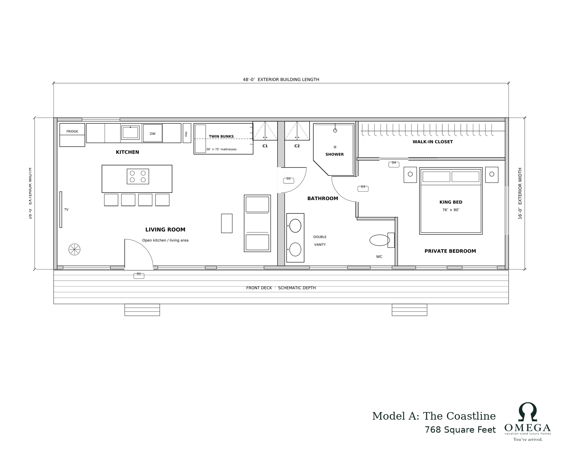 Model A: The Coastline floor plan