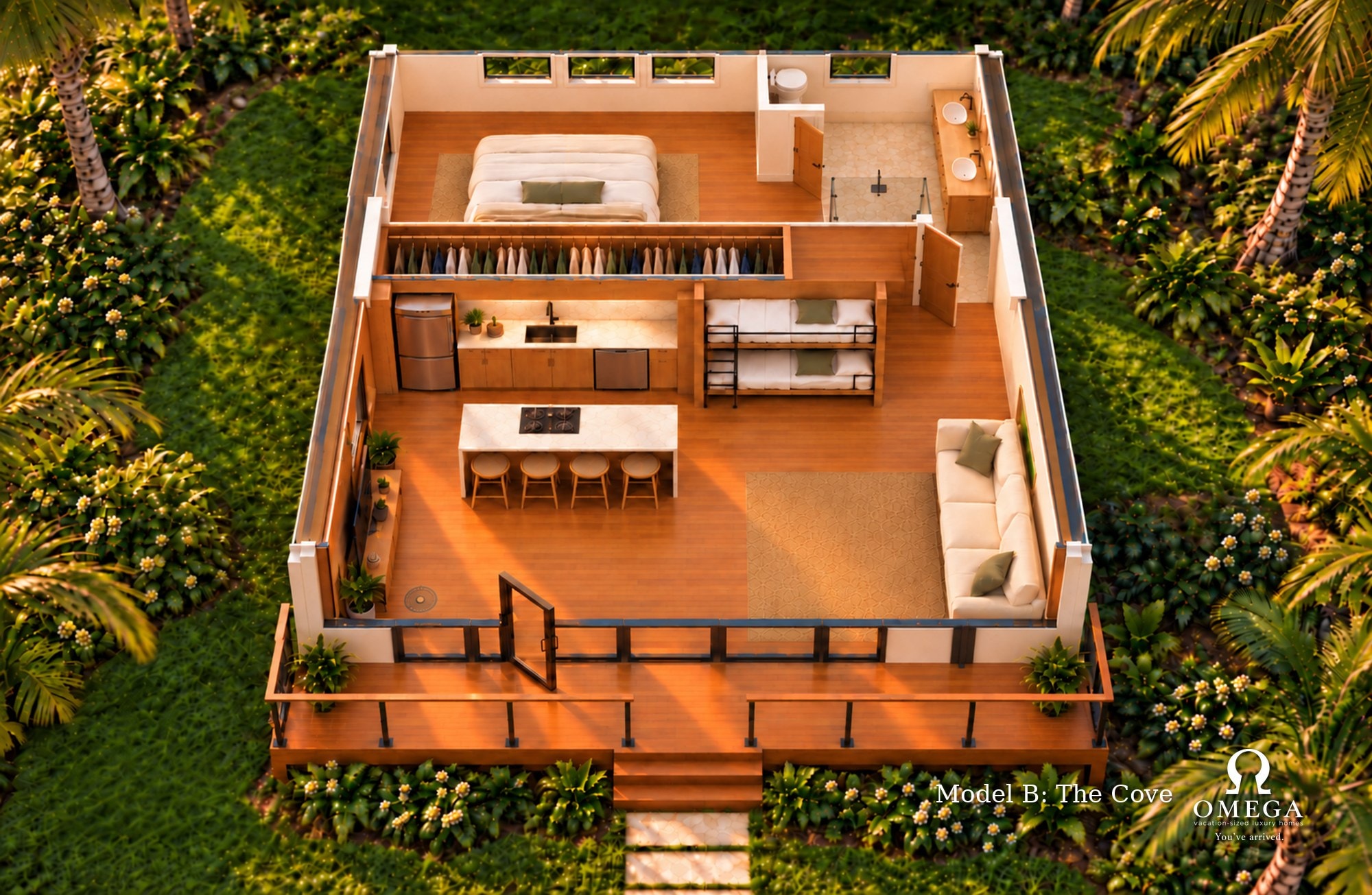 Model B: The Cove interior